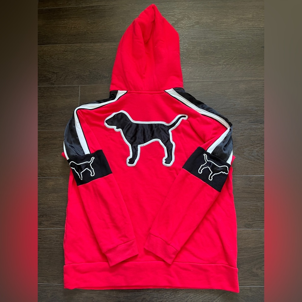 Pink Victoria’s Secret Sherpa Hoodie Large Red